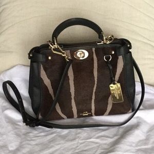 Coach Gramercy Printed Hair Calf Satchel